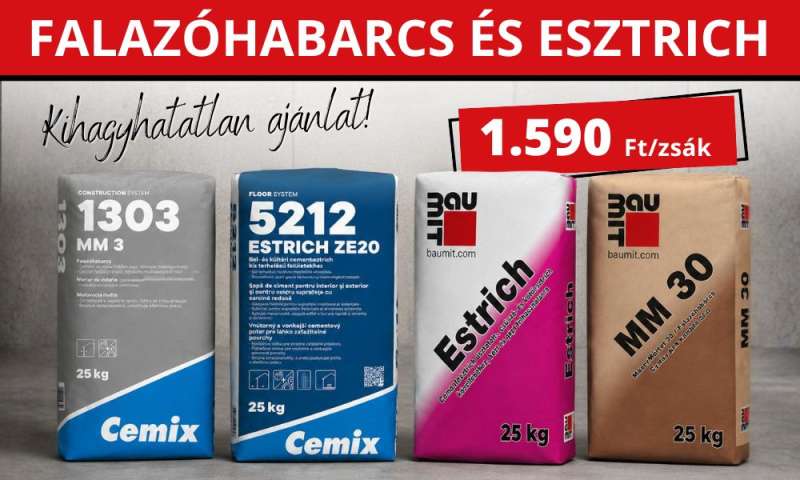 Falazóhabarcs és cementesztrich telepi akció