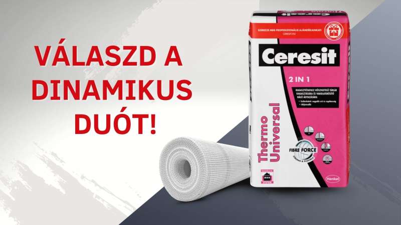 Thermo Universal ragasztó + üvegszövet háló – a verhetetlen páros!