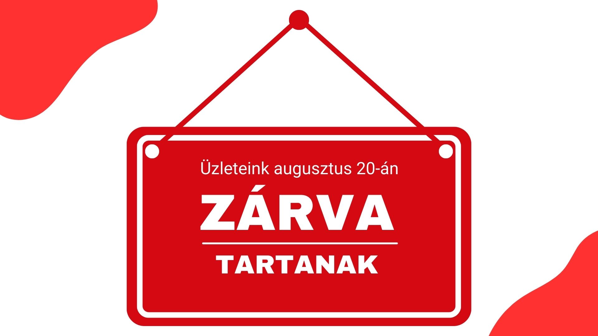 Ünnepi nyitvatartásunk