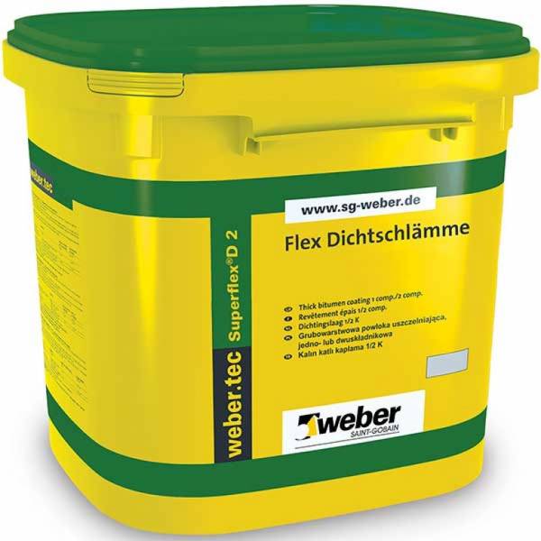 Weber weber.tec Superflex D2 (Superflex D2) - 2 komponensű, gyorskötő vízszigetelő habarcs - 24 kg