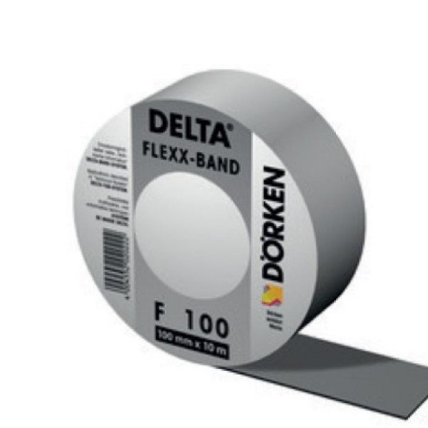 Leier Dörken Delta Flexx Band nyújtható ragasztószalag 100 mm x 10 m szürke
